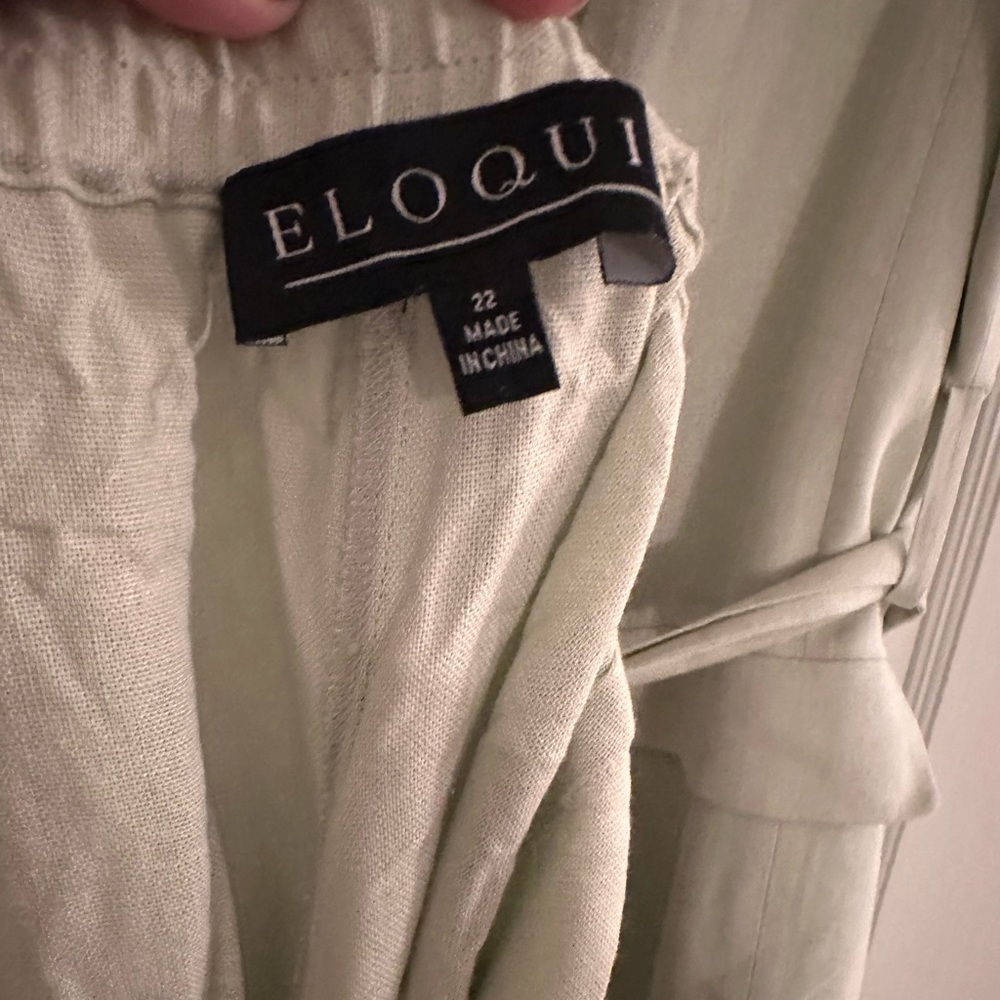 Eloquii linen set - long vest and crop pants - Picture 5 of 6